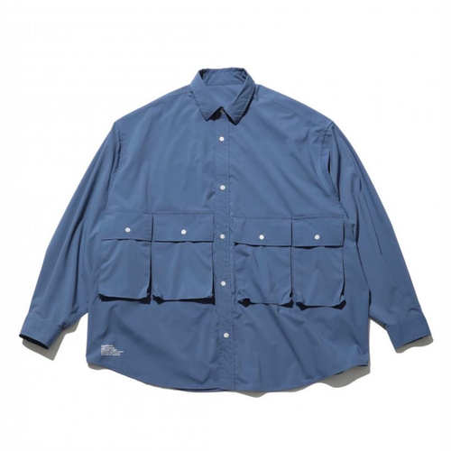 FreshService宽松口袋长袖衬衫