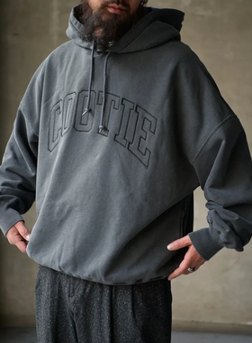 COOTIE Pigment Dyed Open Sweat Hoodie 25AW 蜡染刺绣宽松帽衫