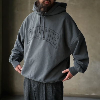 COOTIE蜡染刺绣空气纺宽松帽衫