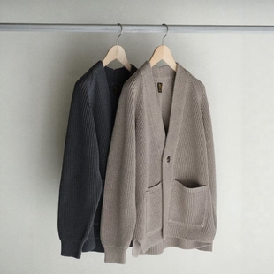 BATONER SIGNATURE BUTTON CARDIGAN 26SS 定番棉质口袋针织开衫