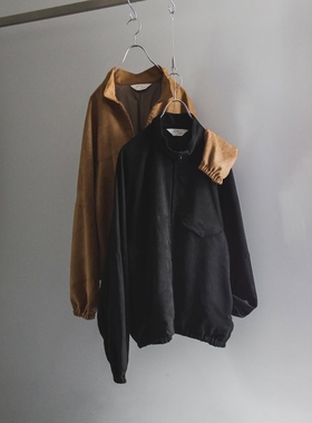 ANCELLM VEGAN SUEDE KIMONO BLOUSON 25AW 麂皮宽松立领运动夹克