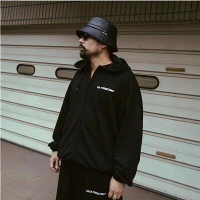 COOTIE吸汗速干印花拉链帽衫