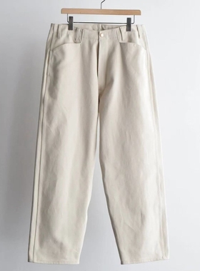 COMOLI WORK PANT 25AW 棉质斜纹布宽松工装长裤