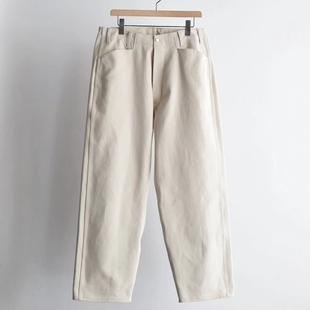 COMOLI WORK PANT 25AW 棉质斜纹布宽松工装长裤