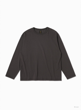 BATONER UTILITY COTTON CREW NECK L/S 25AW 纯棉强捻长袖T恤