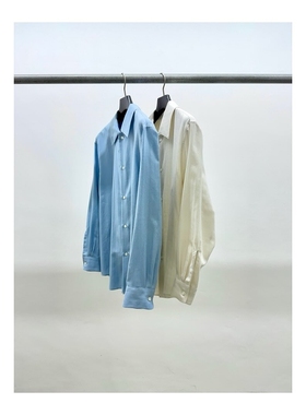 AURALEE CASHMERE HERRINGBONE SHIRT 25AW 棉质羊绒人字纹衬衫