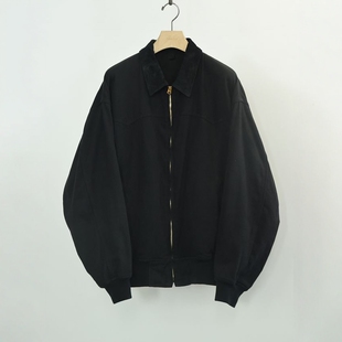 Black 26SS Drill Jacket 黑色斜纹拉链夹克 Zip COMOLI