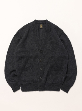 BATONER Pure Mohair V Cardigan 25AW 纯马海毛V领针织口袋开衫