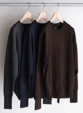 BATONER ALPACA KURUMI TENJIKU CREW NECK 25AW 仔羊驼毛针织衫