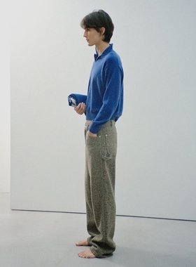 AURALEE BABY CASHMERE KNIT POLO 25AW 蒙古羊羔绒长袖针织衬衫