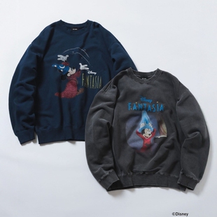 BEAMS GOOD ROCK SPEED FANTASIA CREWNECK 25AW做旧米奇印花卫衣