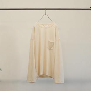 ANCELLM WAFFLE CREW NECK LS T-SHIRT 25SS 华夫格口袋长袖T恤