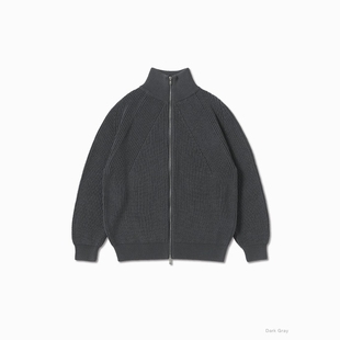 BATONER SIGNATURE DRIVERS KNIT 25SS 定番纯棉司机拉链针织衫