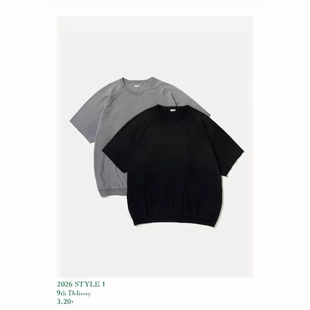 复古水洗做旧感轻薄短袖 APRESSE 26SS sweatshirt 卫衣 Vintage