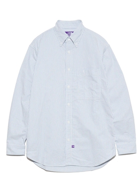 TNF Button Down Striped Field Shirt 25SS北面紫标条纹牛津衬衫