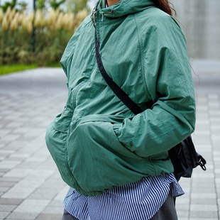 nanamica Hooded Jacket 25AW 尼龙塔夫绸防水宽松双面连帽夹克