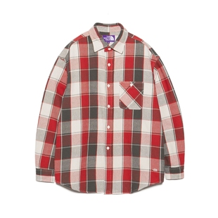 TNF Flannel Plaid Field Shirt 26SS北面紫标复古法兰绒格纹衬衫