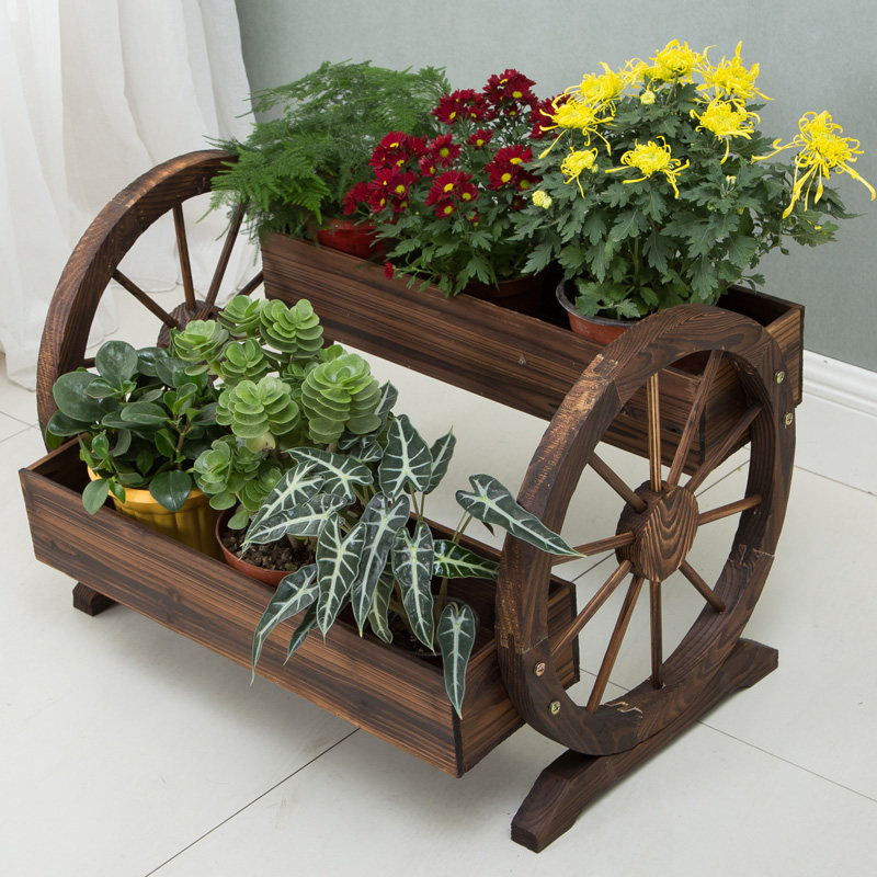 Flower cars Anticorrosive wood Carbonize Flower trellis Flowers Vegetables Flower pot balcony decorate Floats Flower trellis wheel Floatsin the Flower delivery/Flowers simulation/Plants gardening , Vase/Flower/Flowerpot/Flower (New) , Flower  category - from Buy2taobao.com to provide professional Taobao agent buy service