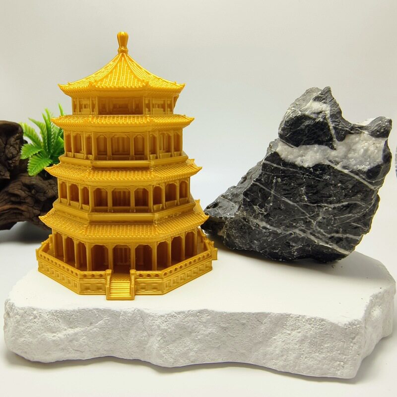 文昌塔景观古建筑造景摆件桌面摆件古风鱼缸假山水陆模型盆景摆件