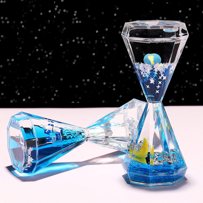创意油漏沙漏小摆件宇航员流沙瓶网红解压儿童桌面装饰品生日礼物