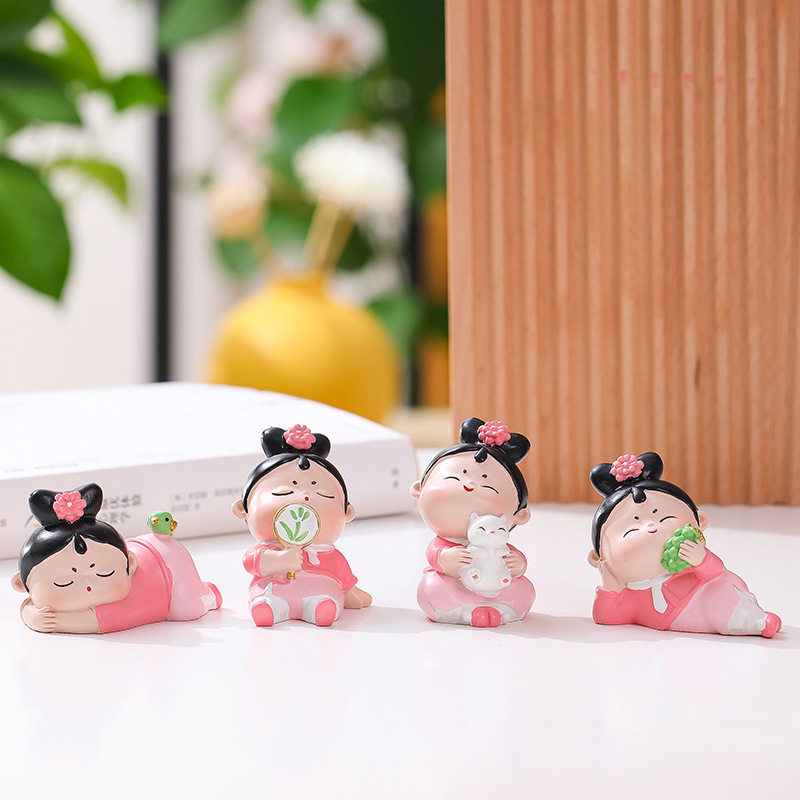古风唐仕女小摆件可爱少女心家居装饰品创意中式玩偶礼物桌面摆设