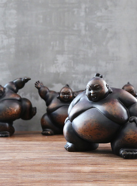 日本相扑摆件人物日式和风客厅摆设电视柜现代简约寿司店装饰摆件