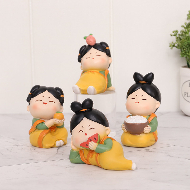 古风唐仕女小摆件可爱少女心家居装饰品创意中式玩偶礼物桌面摆设