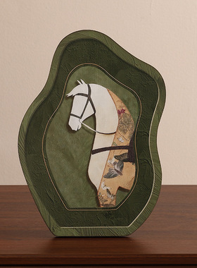 中古风桌面摆件装饰画斗柜玄关床头柜摆台复古艺术小众感摆画