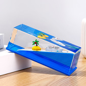 地中海风情轮船入油办公室摆件液体漂浮海盗船解压油滴帆船流体