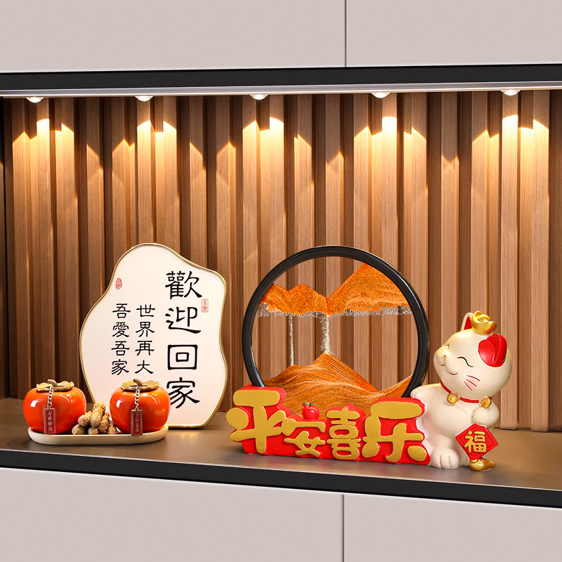 家居装饰沙漏创意画摆件节日生日礼物书房客厅创意轻奢流沙画图片