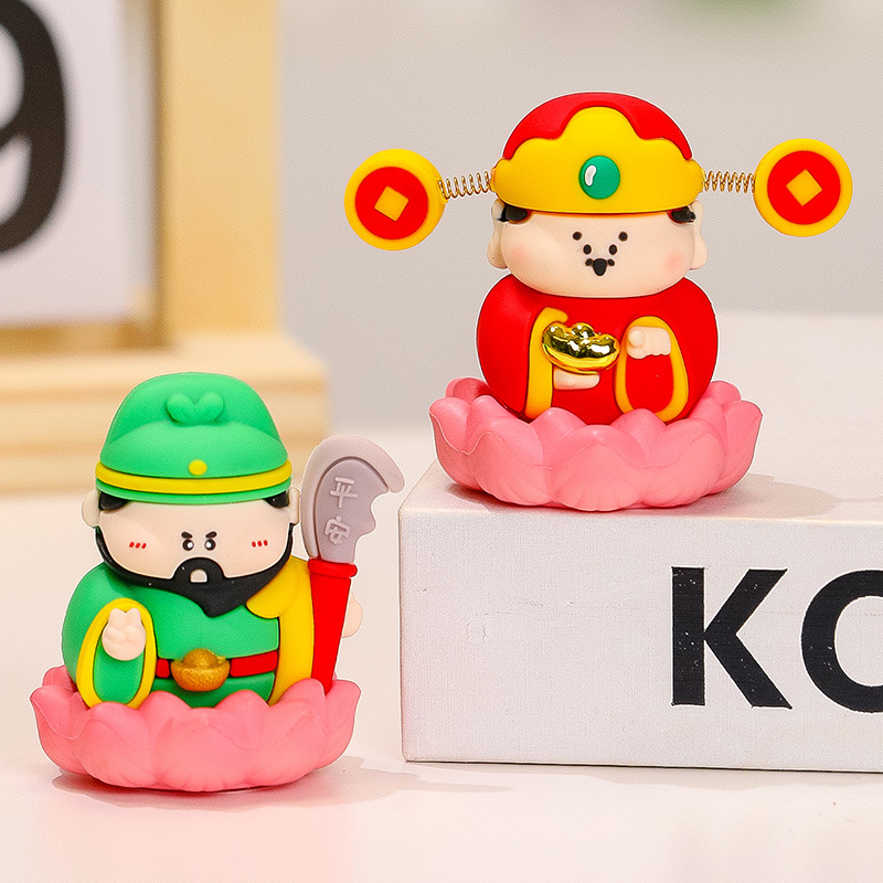 财神爷摆件高级感小众可爱ins风轻奢创意办公室桌面小摆件小神仙