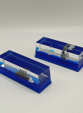 泰坦尼克号黑珍珠游轮流体漂流瓶邮轮永不翻船漂流瓶桌面小摆件