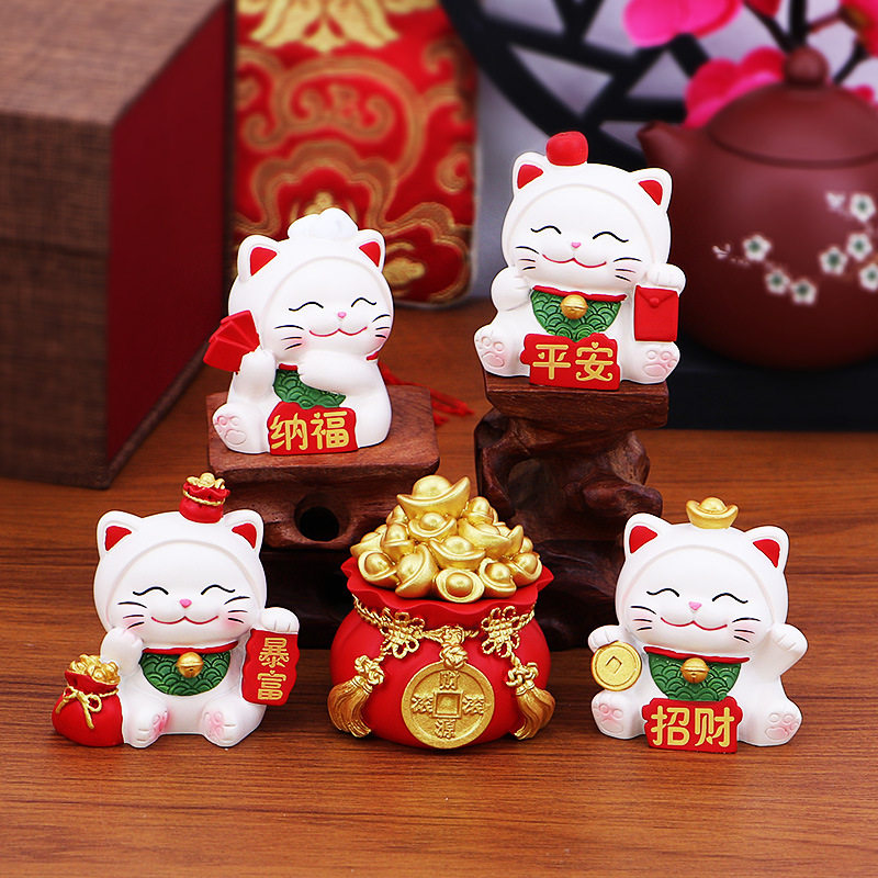 创意可爱小招财猫摆件