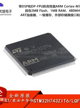 原装STM32H743ZIT6 LQFP-144带DSP和DP-FPU性能ARM Cortex-M7 MCU