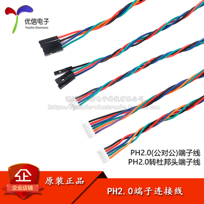 PH2.0公对公转2.54杜邦线端子线