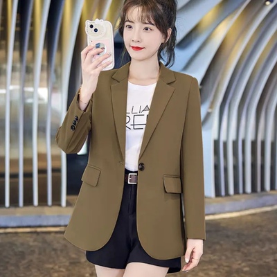 春秋新款西装外套女气质百搭上衣