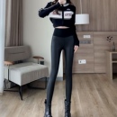 显瘦内搭外穿打底裤 皮裤 加绒保暖弹力高腰提臀鲨鱼裤 2025秋冬新款