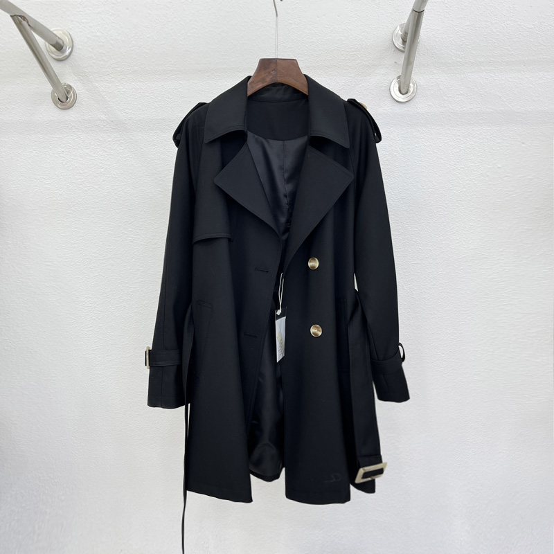 英伦风风衣外套女双排扣大衣秋