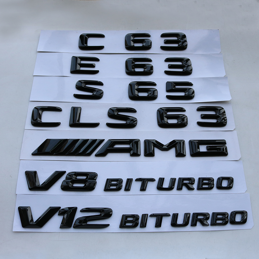 ±¼³ÛÁÁºÚÉ«³µ±êCLA45 C63 E63 C43 CLS63 AMG¸Ä×°×Ö±êºóβ±ê³µÌù