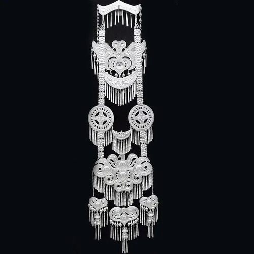 正品民族风四川大凉山彝族仿银大胸牌演出项链摄影婚庆盛装配饰