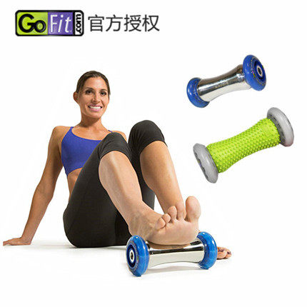 GoFit健身手动滚轮手脚恢复按摩滚轴按摩肌肉恢复按摩器狼牙棒