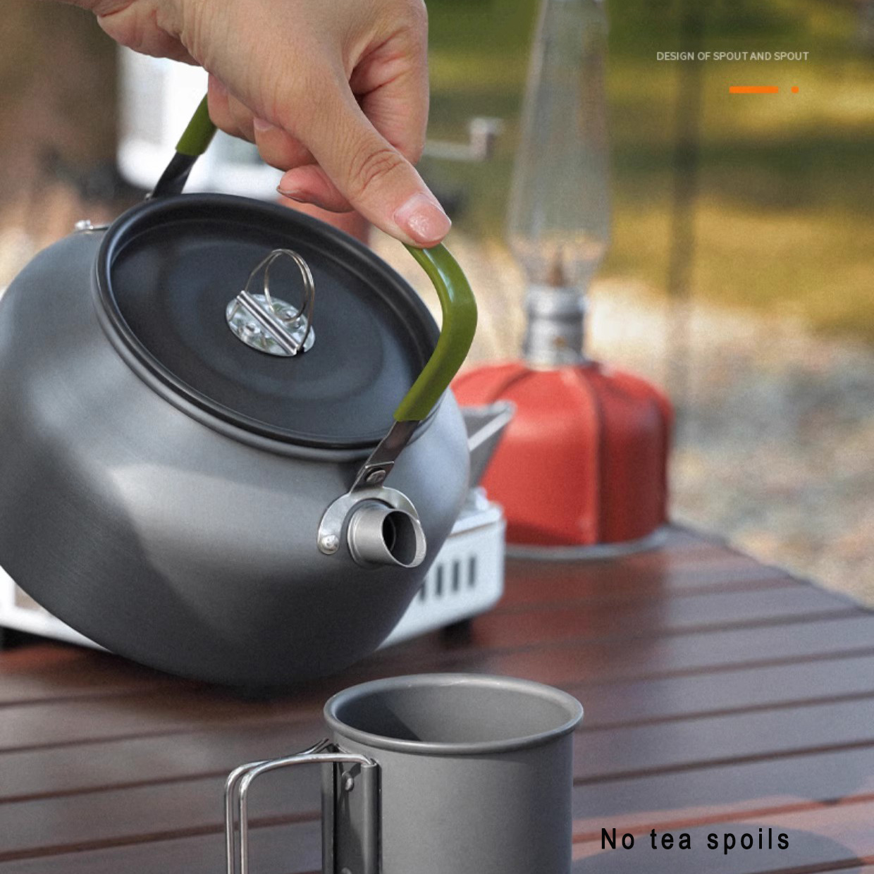 户外便携式茶壶野营煮茶水壶咖啡茶具烧开水壶家用便携式野外茶壶