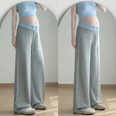 温柔色系孕妇夏季阔腿裤百搭显瘦