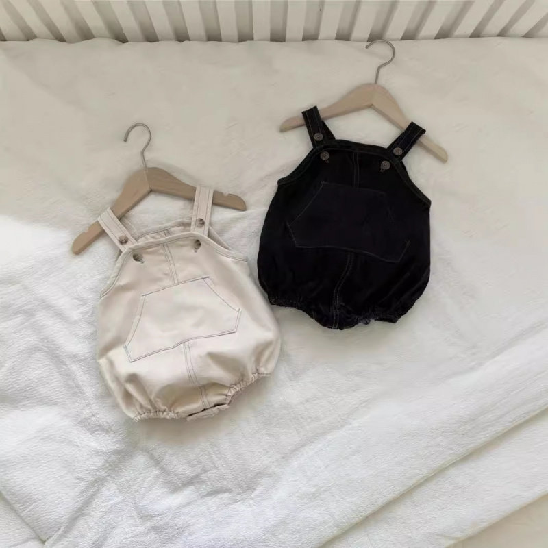 婴儿春秋装A类外穿休闲背带裤包屁衣男女宝宝婴童三角爬服连体衣