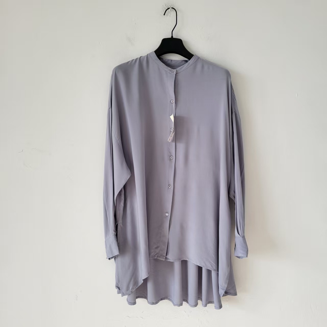 日单春秋季复古宽松休闲纯色面料柔软衬衫外套百搭宽松显瘦上衣