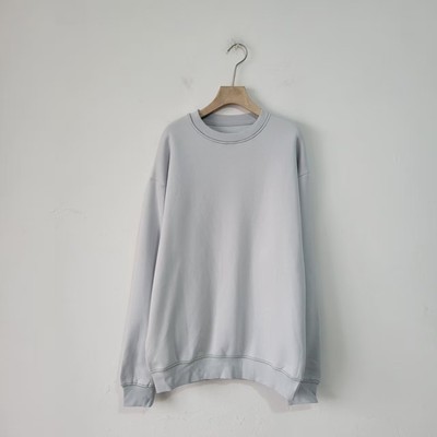 5款日单春秋季休闲风圆领套头卫衣女长袖宽松百搭通勤上衣浅灰色