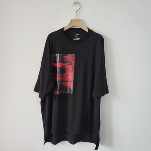 T恤上衣打底衫 休闲百搭显瘦字母印花不规则圆领短袖 复古夏季 美式