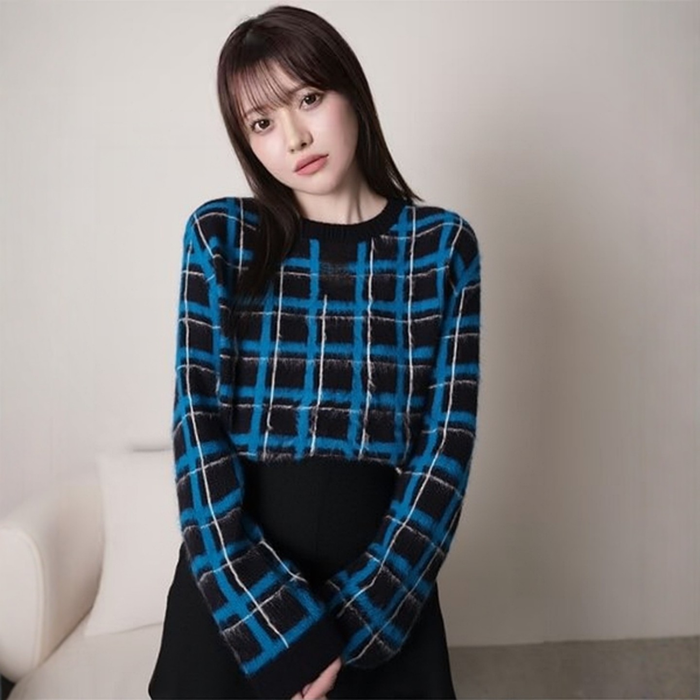 3色日单秋冬季学院风显瘦毛衣女圆领经典格子针织上衣长袖打底衫,女装/女士精品,汉服上装,淘宝优惠券,粉丝福利购,淘宝优惠卷