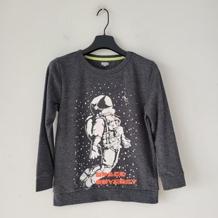 10/16男童春秋季圆领纯色洋气百搭日单打底衫男孩中大通T恤潮