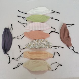 日本单 纯棉贴合鱼型超透气低阻力高密封性运动 鼻梁条 调节口罩